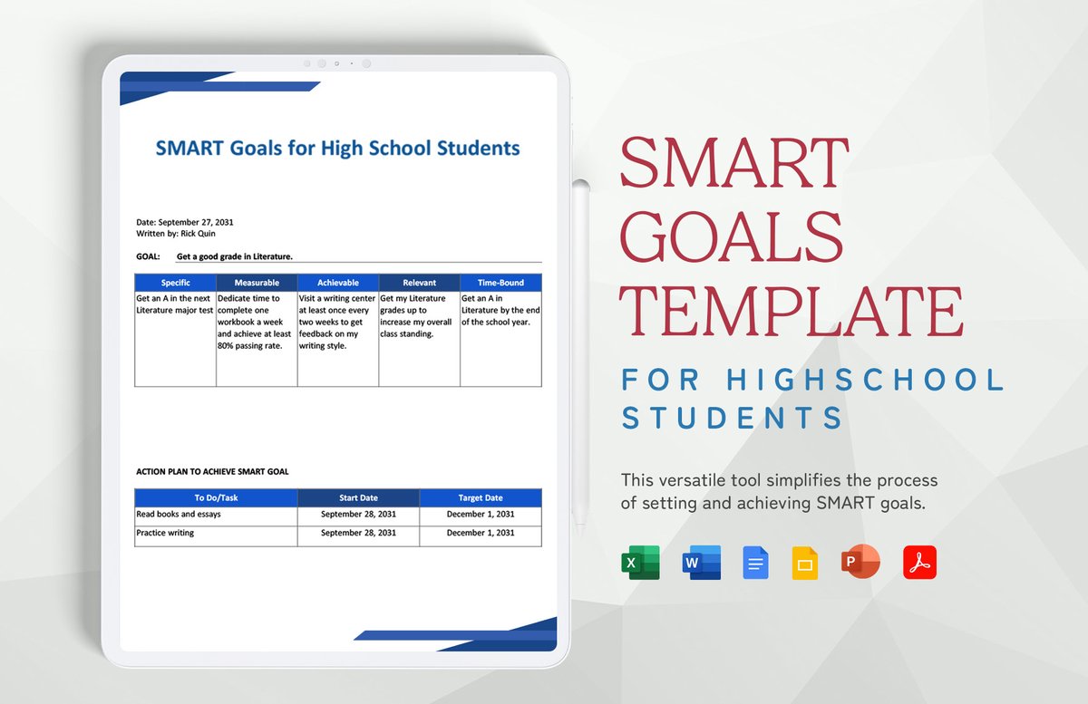 Non School Related Goals: Examples for Students Other Growth